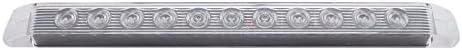 United Pacific 38470B 17" 11 LED Stop, Turn and Tail Light Bar (Red LED/Clear Lens)