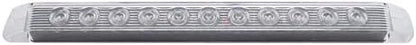 United Pacific 38470B 17" 11 LED Stop, Turn and Tail Light Bar (Red LED/Clear Lens)