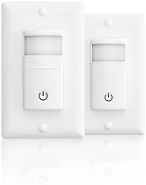 ECOELER Occupancy Sensor Switch, No Neutral Motion Light Switch, 2 Pack