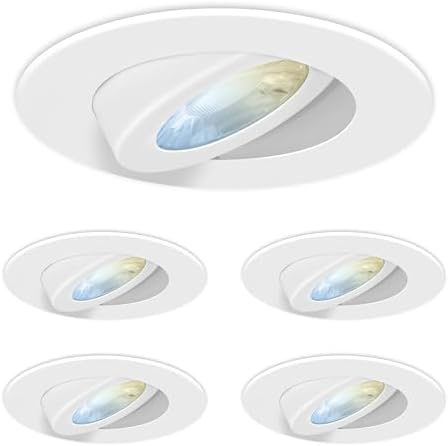 Feit Electric 4in LED Canless Recessed Downlights, 5CCT, 50W Eq, 4 Pack