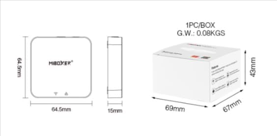 MiBOXER ZB-Box3 Multimode Gateway, Zigbee 3.0 + Bluetooth Mesh Hub, Upgraded from ZB-Box1, Tuya SmartLife App, Alexa, Google Assistant, USB Powered Smart Home Hub