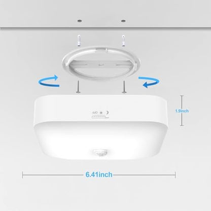 Rechargeable Motion Sensor Closet Light, 500LM Wireless Ceiling Light 4Pack
