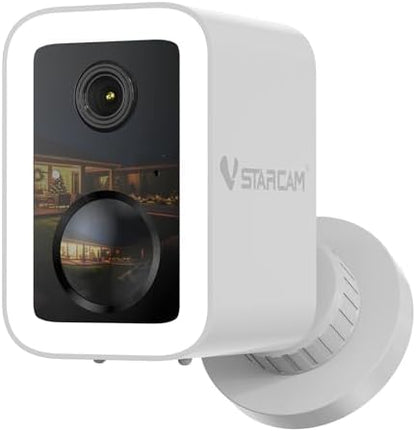 VSTARCAM 2K Security Cameras Wireless Outdoor, No-Drill Magnetic & Adhesive Mount, Free Cloud & SD Storage, WiFi 6 2.4/5G Dual Band, Motion Alerts, 6-Month Battery, Color Night Vision, IP66,2-Way Talk