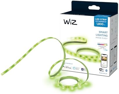 WiZ Connected 13ft LED Light Strip Base Kit + Extension - Flowing Multicolor LED Color-Changing Light Strip For Your Smart Home - Compatible with Alexa and Google Home Assistant