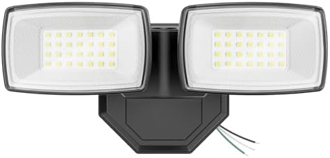Onforu 3200LM Flood Lights Outdoor, 32W 6500K LED Security Light Switch Controlled, IP66 Waterproof Outdoor Lights, Wall Mount Exterior Flood Light with 2 Adjustable Heads Floodlights Outside