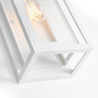 15" Outdoor Wall Lights, White Exterior Lighting Fixtures