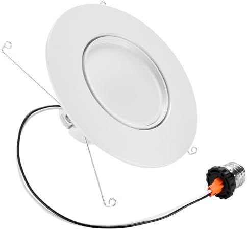 Maxxima 5" & 6" Rotatable LED Retrofit Downlight Gimbal, 1100 Lumens, 5 CCT