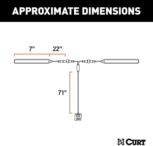 CURT 53201 Auxiliary LED Trailer Lights for Cargo Carriers and Bike Racks