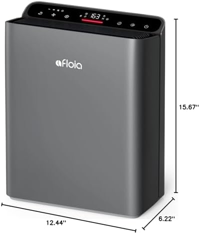 Afloia Air Purifier for Home & Bedroom, 2,000 ft², PM2.5 Monitor
