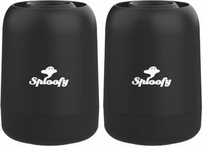 Sploofy PRO II - Personal Smoke Air filter - With Replaceable Cartridge - Trap Smoke and Odor - up to 500 uses (Black) (Pack of 2)