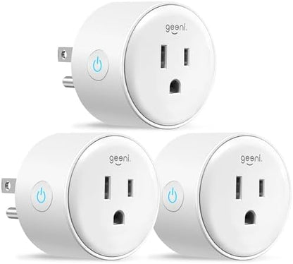 Geeni DOT Smart Outlet Plug, No Hub, Alexa & Google Home, White, 3-Pack