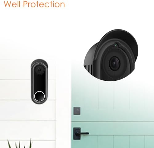 FINTIE Silicone Cover for Google Nest Doorbell (Wired, 1st/2nd gen), Black
