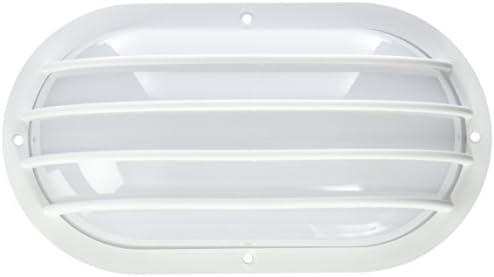 Nuvo Lighting 77/858 Bulkhead 1-Light Oval Cage 60W A19, White