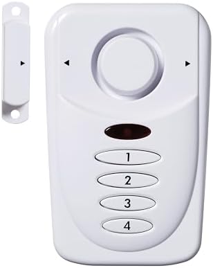 Sabre Elite Wireless Door Alarm with Exit/Entry Delay Mode, Home Mode & Keypad, Deters Intruders w/ 120dB Alarm Heard Up to 1,500 ft, Versatile Settings, Works on Both Left & Right Side Opening Doors