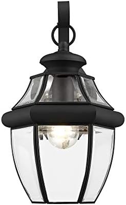 Livex Lighting 2151-04 Monterey 1-Light Wall Lantern, Black