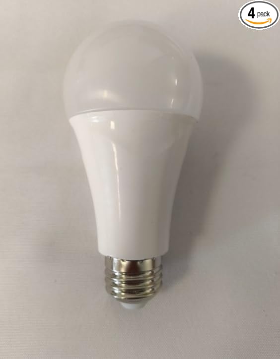 Brightever 4-Pack Rechargeable Emergency Light Bulbs, Battery Powered LED Light Bulb for Power Outage, 6000K Daylight White E26 120V 9W 60W Equivalent Rechargeable LED Bulb with 1200mAh Battery