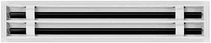 BUILDMART - 20x4 Modern AC Vent Cover - Decorative White Air Vent - Standard Linear Slot Diffuser - Register Grille for Ceiling, Walls & Floors - Texas Buildmart