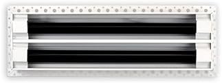 BUILDMART - 14x4 MUD-in Air Vent Cover - Drywall MUD in White Air Vent - MUD Linear Slot Diffuser - Register Grille for Ceiling and Walls - Texas Buildmart