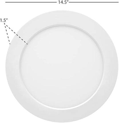 Maxxima 15 in. LED Flush Mount Ceiling Light Fixture, 2100 Lumens, 5 CCT 2700K-5000K, Round Color Selectable Panel Light, Dimmable