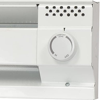 Cadet F Series Double Pole Built-In Baseboard Thermostat (Model: BTF2W, Part: 08734), 22 Amp, 120/208/240 Volt, White