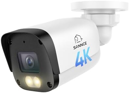 SANNCE 4K 8MP Full Color Night Vision PoE Bullet Camera for Home Security