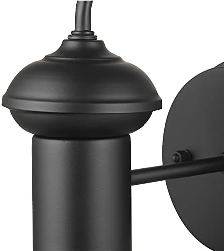 Globe Electric 44862 Martes 1-Light Outdoor Indoor Wall Sconce, Matte Black