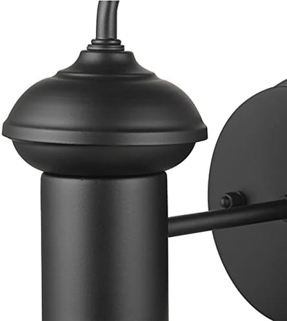 Globe Electric 44862 Martes 1-Light Outdoor Indoor Wall Sconce, Matte Black