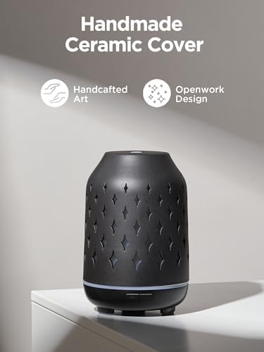 InnoGear 150ml Ceramic Essential Oil Diffusers for Home Humifidier, Black