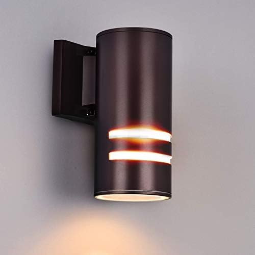 rosykite Brown Outdoor Wall Sconce, Modern Patio Exterior Light Fixture