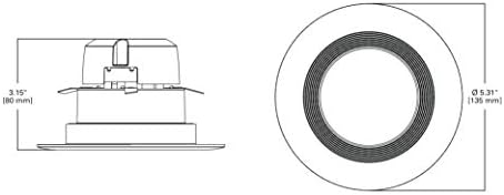 HALO 4 inch Recessed LED Can Light – Retrofit Ceiling & Shower Downlight – 3000K -Baffle White Trim (6 Pack)