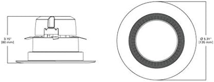 HALO 4 inch Recessed LED Can Light – Retrofit Ceiling & Shower Downlight – 3000K -Baffle White Trim (6 Pack)