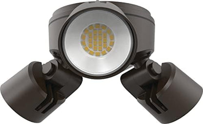 Lithonia Lighting HomeGuard 3-Light LED Outdoor Flood Lights, Dusk to Dawn