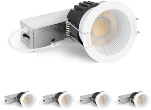 Adetu 4 Pack 2 Inch 5CCT Anti-Glare LED Downlight, Recessed Ceiling Light