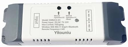 EWeLink 2CH WiFi Relay DC7-32V Inching Self Lock Garage Door Controller
