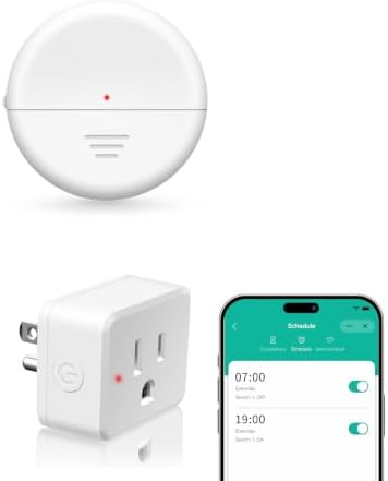 NineLeaf Wireless Motion Sensor WiFi Slim Outlet 260FT Remote Smart Switch | Adjustable Sensing Mode, App Control, WIFI Auto Control Lights Fan Appliances, No Wiring,Garage,Closet,1Sensor 1Smart Plug
