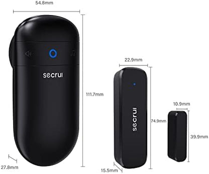 Door Chime When Door Opens, Door Alarm for Home, 3-Sensor 2-Receiver, Black