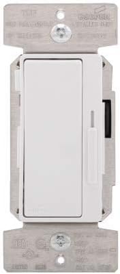 Eaton DF10P-C5 Decorator 0-10V Dimmer, Single Pole & 3-Way, No Neutral Required, with Color Change Kit: White, Ivory, Black