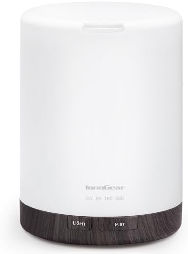InnoGear 300ml Essential Oil Diffuser for Home Scent Humidifier, Brown