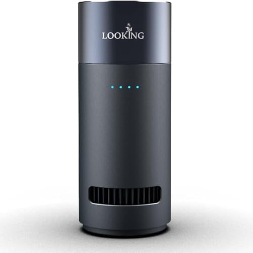 LKT Ozone Generator for Car Odor Removal, Portable O3 Machine for Smoke & Pet Smell, Odor Eliminator for Car Interior, Auto Detailing, Room & Small Space Use, Timer Control