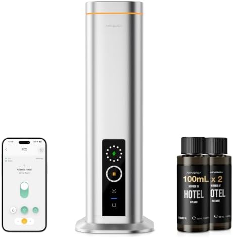 Airversa RDX Smart Waterless Diffuser Starter Kit for Room, Silver