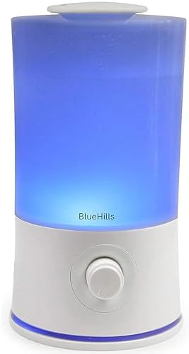 BlueHills Premium 2000 ML XL Large Essential Oil Diffuser Aromatherapy Humidifier for Large Room Home 40 Hour Run Huge Coverage Area 2 Liter Extra Large Capacity Huge Diffuser High Mist White E001