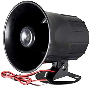 Wired Alarm Siren Horn 15W DC 6 to 12V Security Siren with Bracket for Home Security Alarm System