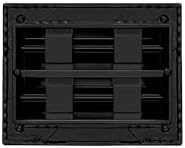 BUILDMART - 6x4 Modern AC Vent Cover - Decorative Black Aluminum Air Vent - Standard Linear Slot Diffuser - Heating and Cooling Register Grille for Ceiling, Walls & Floors - Texas Buildmart