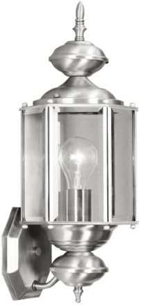 Livex Lighting 2006-91 Outdoor Wall Lantern, Brushed Nickel