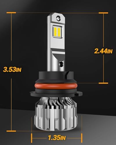 SEALIGHT 9004 Bulbs 70000LM Brighter, 6500K Xeon White S6 9004 Fog bulbs, 60000+ Ultra-long Life HB1 Dual Bulbs with Fan, 5 Min Plug-N-Play, Marker Light Assemblies, Pack of 2