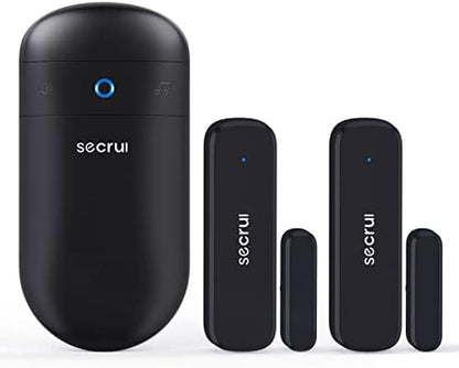 Door Chime When Door Opens, Door Opened Alarm 2-Sensor 1-Receiver, Black