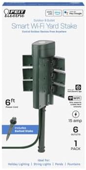 Feit Electric 125V 15A Alexa Google Smart Wifi Yard Stake