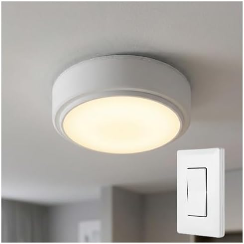Energizer Battery Powered Ceiling Light with Wireless Wall Switch