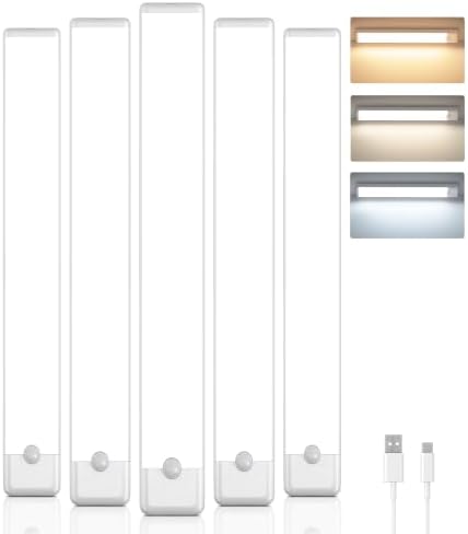 5-Pack Motion Sensor Under Cabinet Light, 3CCT, 15.7 inch