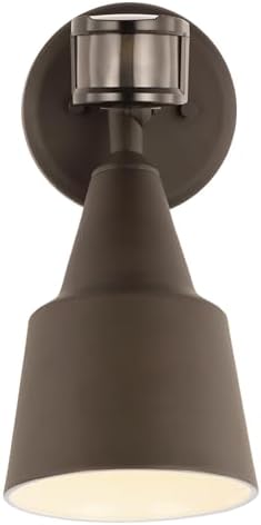 Generation Lighting 1-Light Traditional Outdoor Wall Flood Light Antique Bronze 8560701PM-71, Outdoor Lights Make Ideal Wall Lamps for Outdoor Decor, Wall Light Fixture Uses Standard or LED Light Bulb